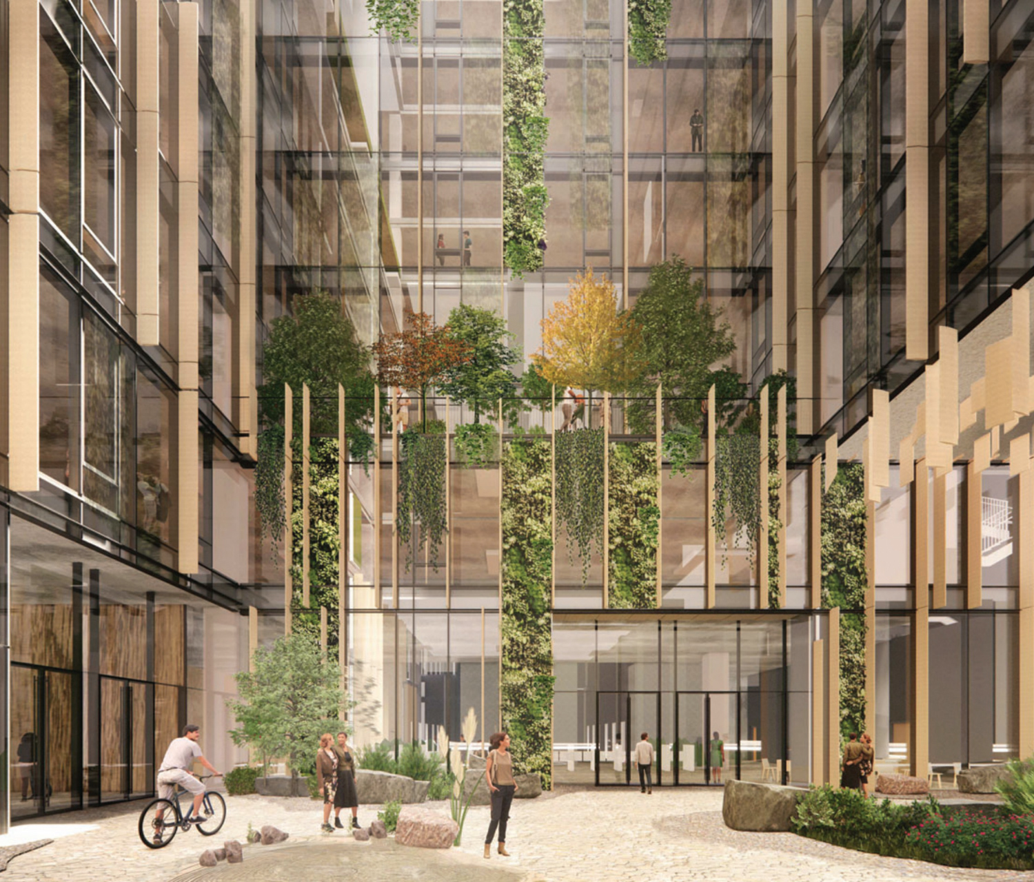 180 Park Avenue courtyard and entryway, development by Westbank and Urban Community