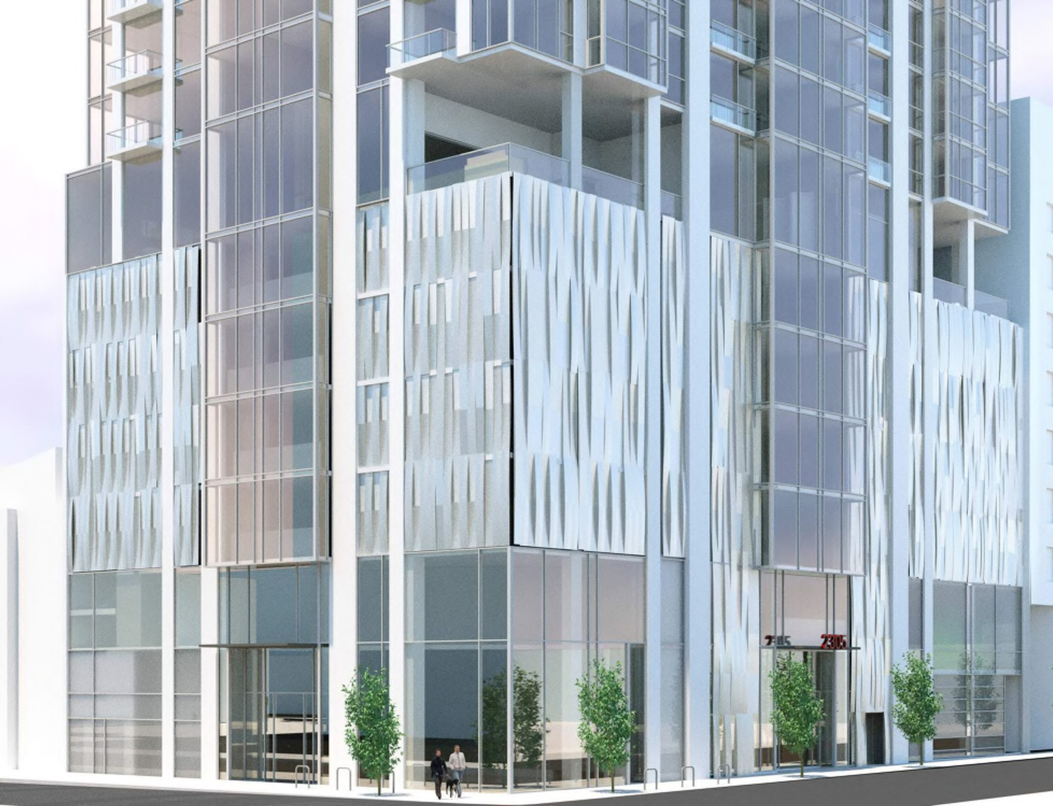 2305 Webster Street ground view, rendering by Ankrom Moisan Architects
