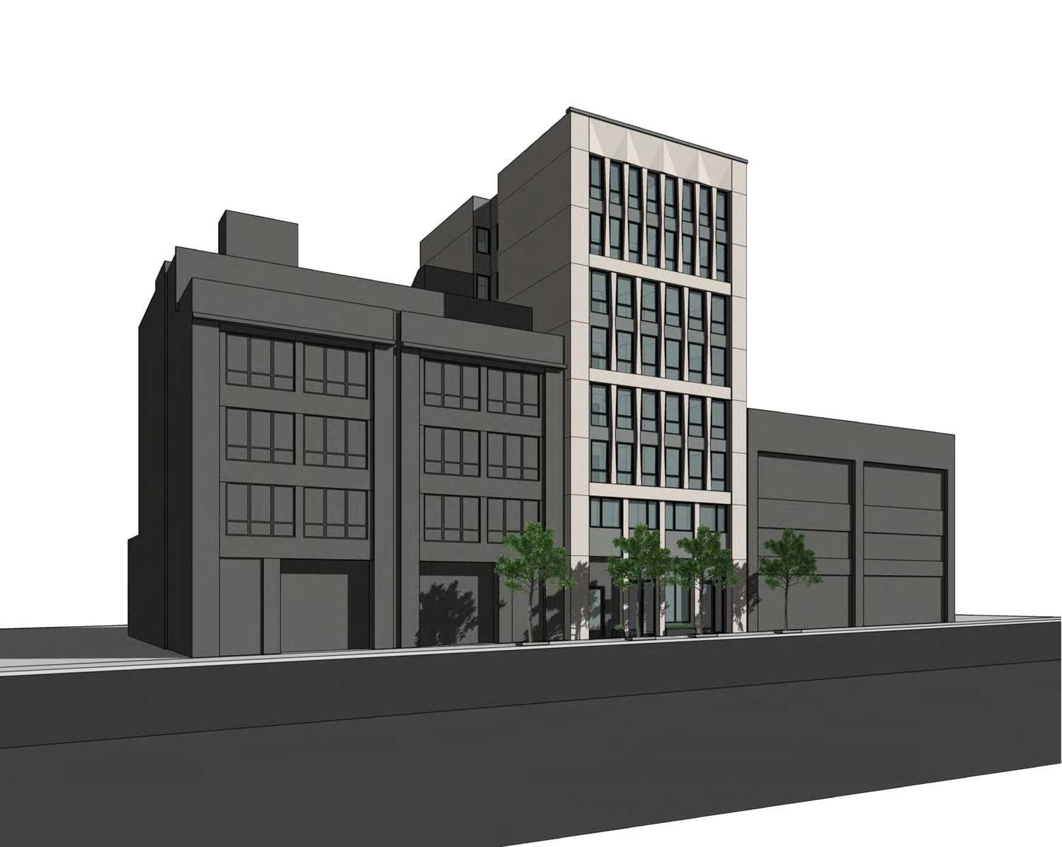 244 9th Street pedestrian view, rendering by SIA Consulting