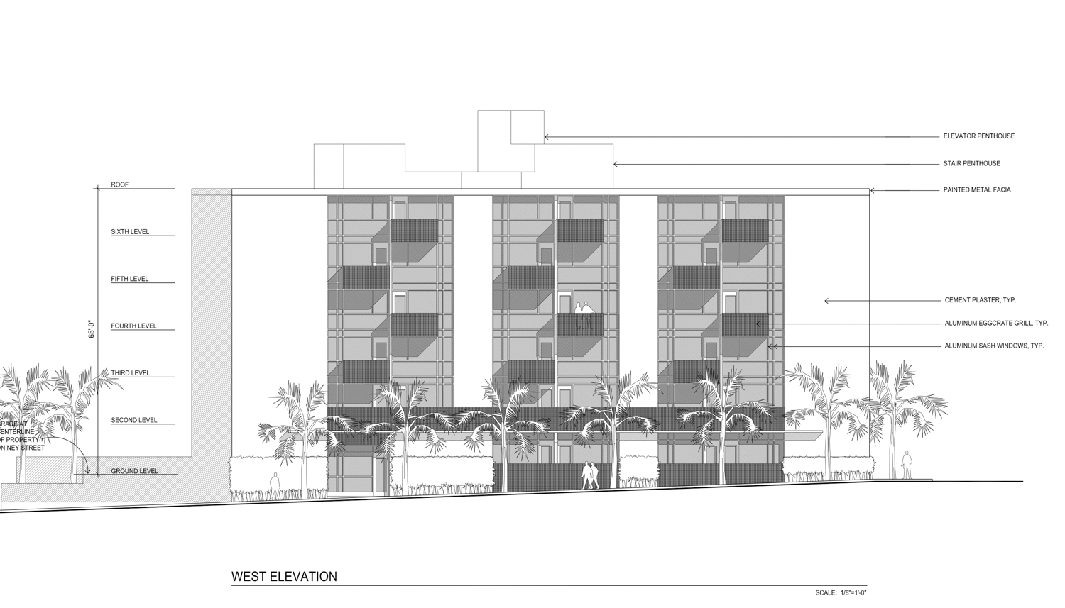 4199 Mission Street west-side elevation, illustration by Gary Gee Architects
