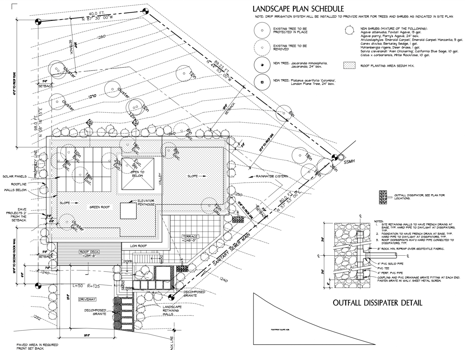 8156 Skyline Boulevard site map, rendering by John Clark Architect