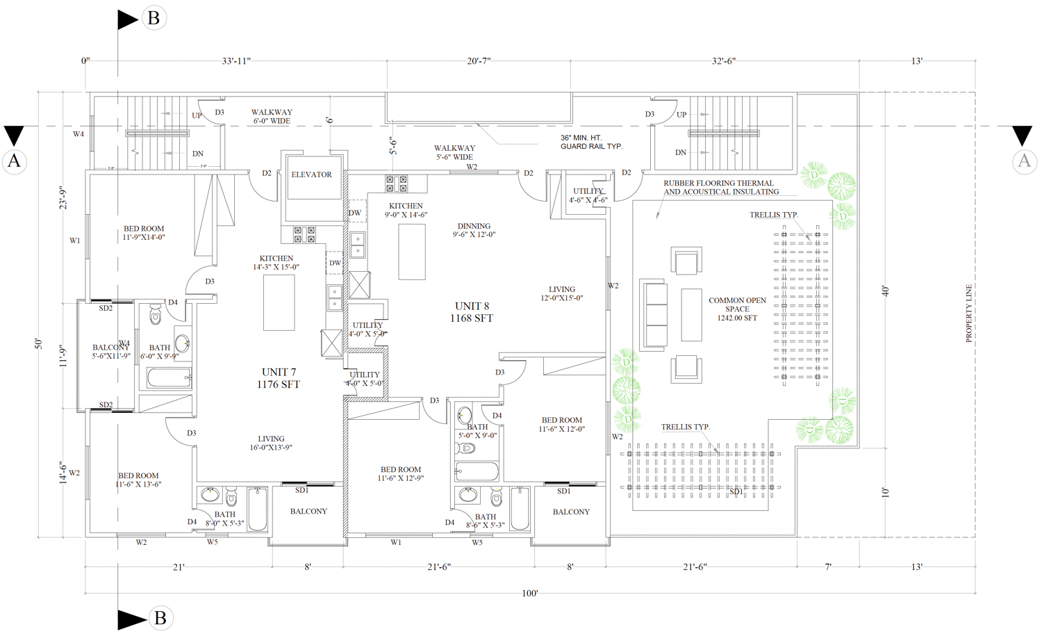 8201 MacArthur Boulevard fourth floor plan, design by Zara Construction Group