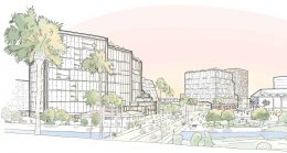 Downtown West concept skyline view, illustration via San Jose Planning Department