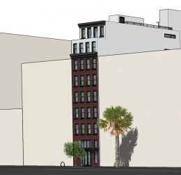 1010 Mission Street facade facing Mission Street, rendering by SIA Consulting