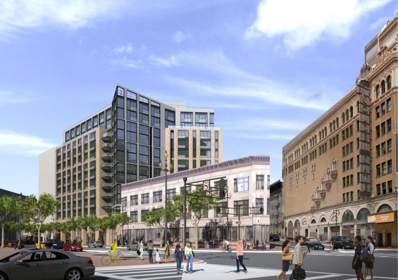 1028 Market Street main view, rendering of design by Solomon Cordwell Buenz