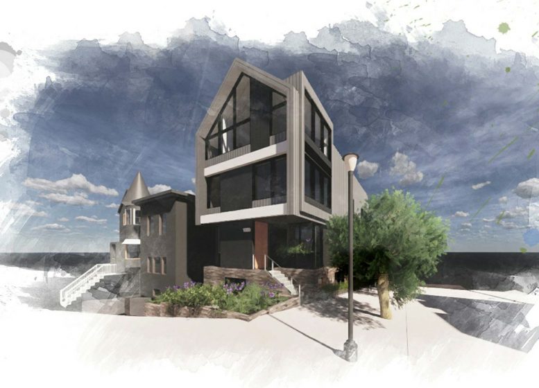 1099 Dolores Street, digital painting by Winder Gibson Architects