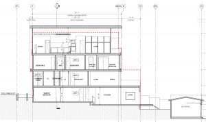 1099 Dolores Street vertical elevation, illustration by Winder Gibson Architects
