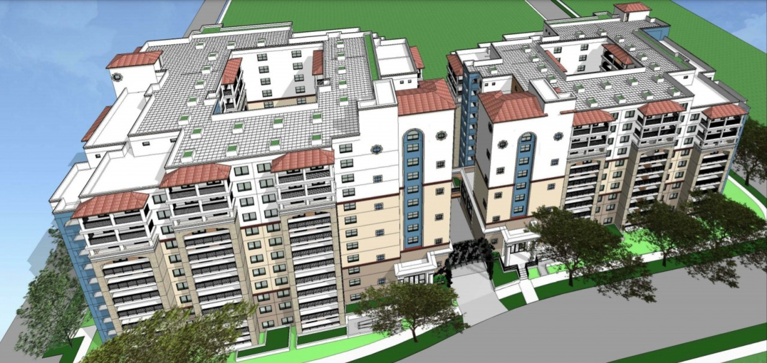 1298 Tripp Avenue aerial view, rendering via Anderson Architects