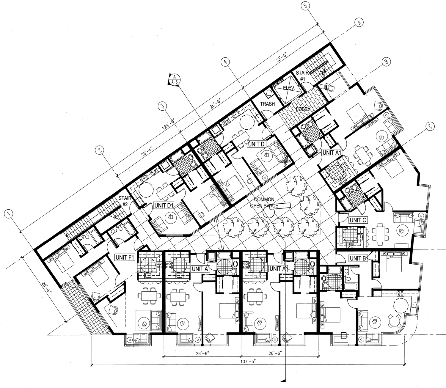 2311 San Pablo Avenue floor plan, 2007-era illustration reshared in 2020, design by Dinar & Associates