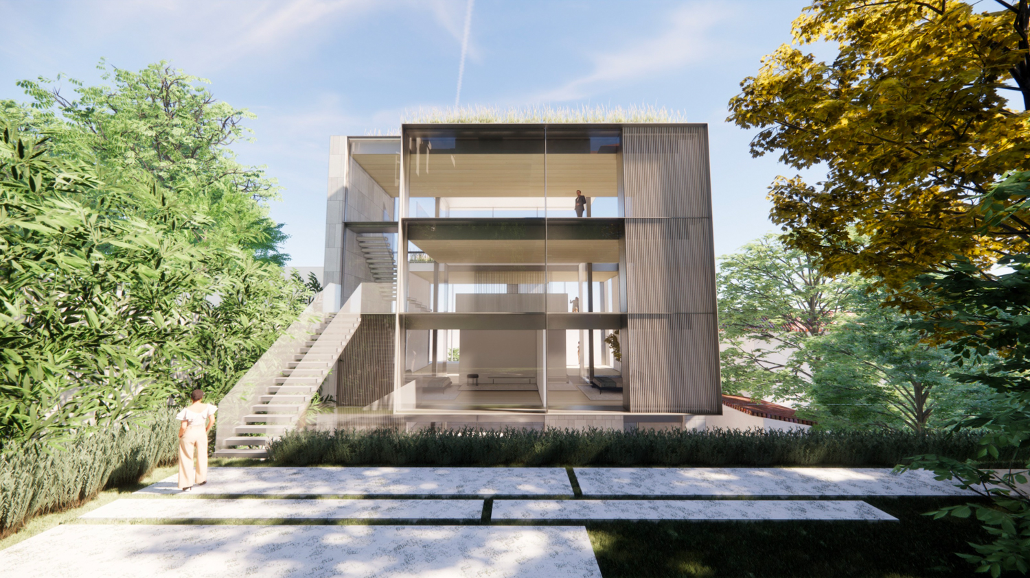 2915 Vallejo Street rear yard, rendering by Dumican Mosey Architects
