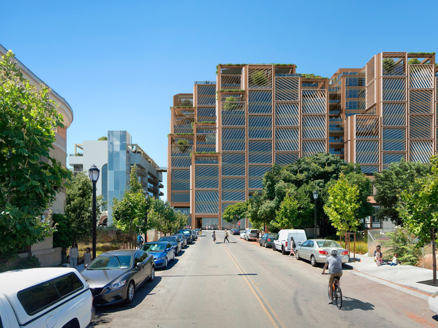 Arbor at 255 West Julian Street vertical elevation, rendering by Westbank and Studio Gang