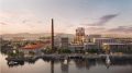 Potrero Power Station development master view from the Bay, rendering by Foster + Partners