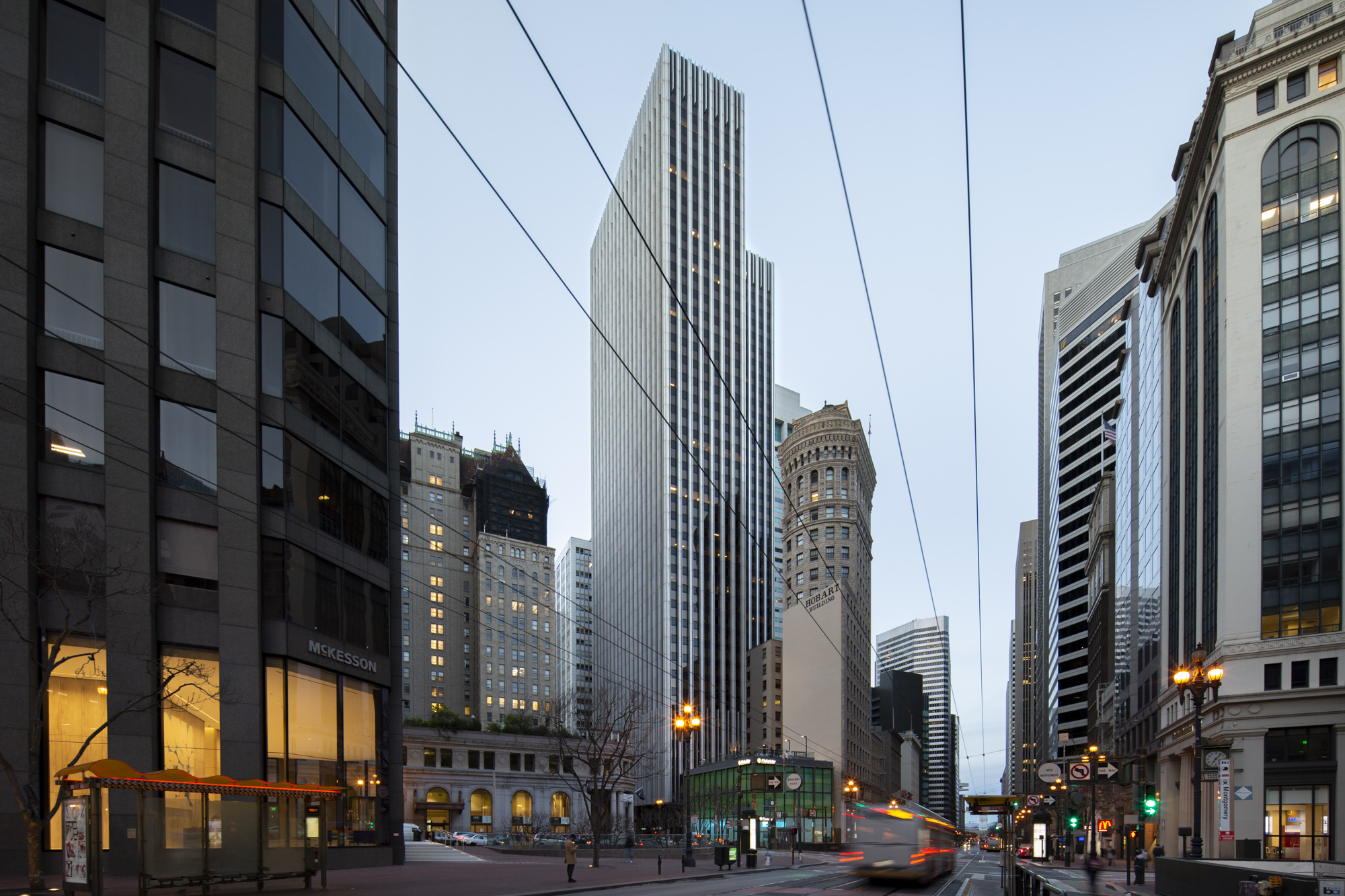1 Post Street on the far left, 44 Montgomery Street in the center, image by Andrew Campbell Nelson