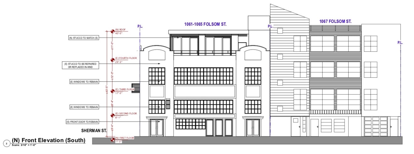 1061 Folsom Street Elevation