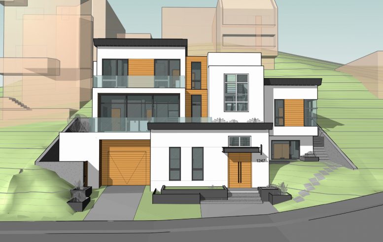 1247 Bosworth Street frontal view, rendering by Martinkovic Milford Architects