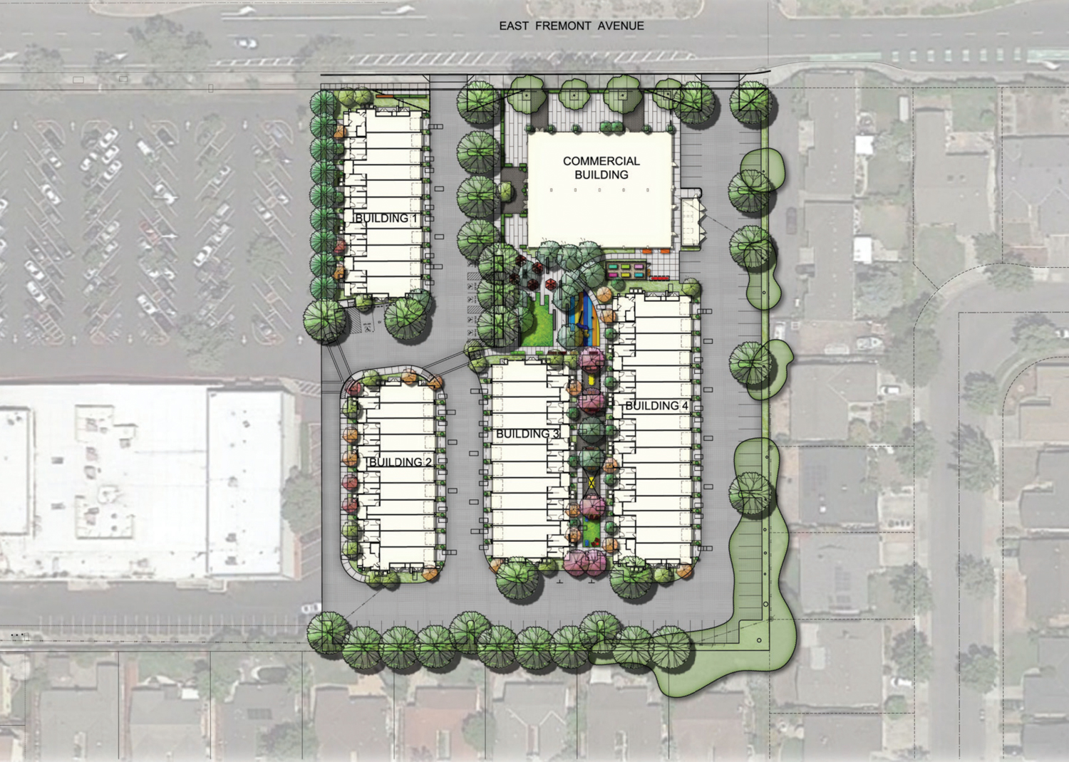 166 East Fremont Avenue site plan, illustration courtesy the True Life Companies