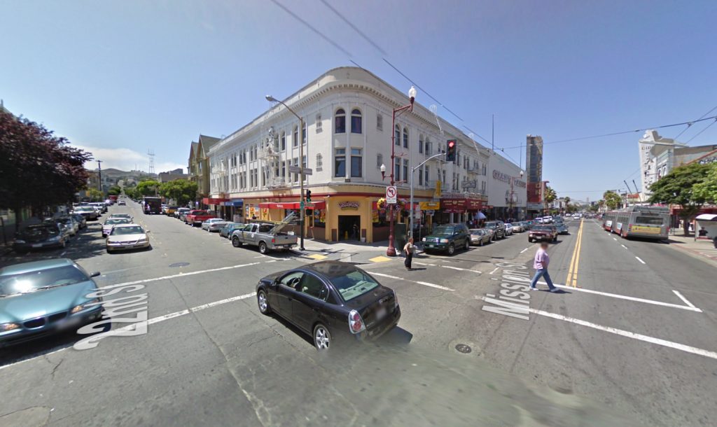 2588 Mission Street previous structure demolished, image via Google Street View
