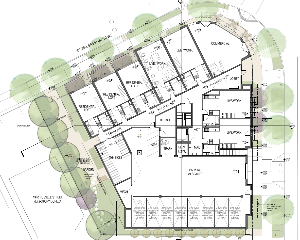 2902 Adeline Street Site Plan