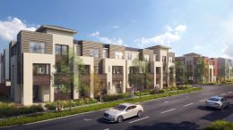 City Village new towns looking over the street, rendering courtesy Summerhill Homes