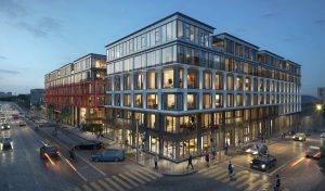 Pier 70 Parcel K North illustration view from the south, design by Handel Architects