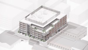 Pier 70's Parcel A at 88 Maryland Street axonometric aerial view, design by DES and Grimshaw