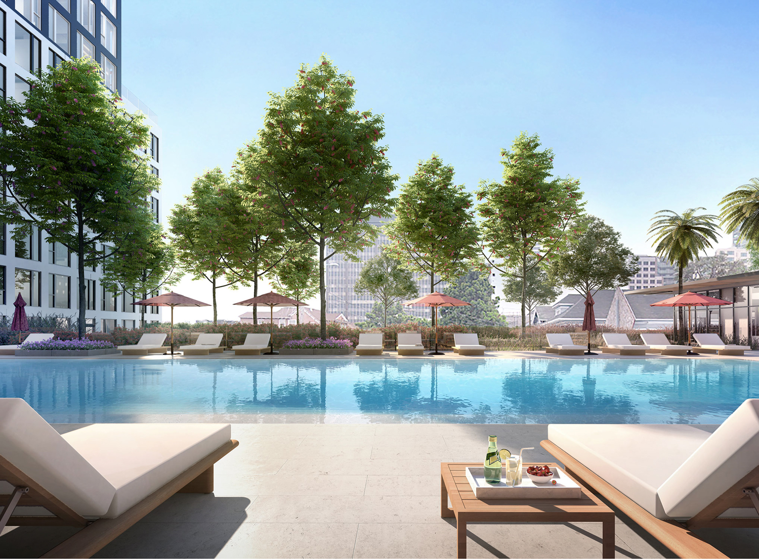 24th and Harrison at 277 27th Street pool on the amenities deck, rendering courtesy HKS