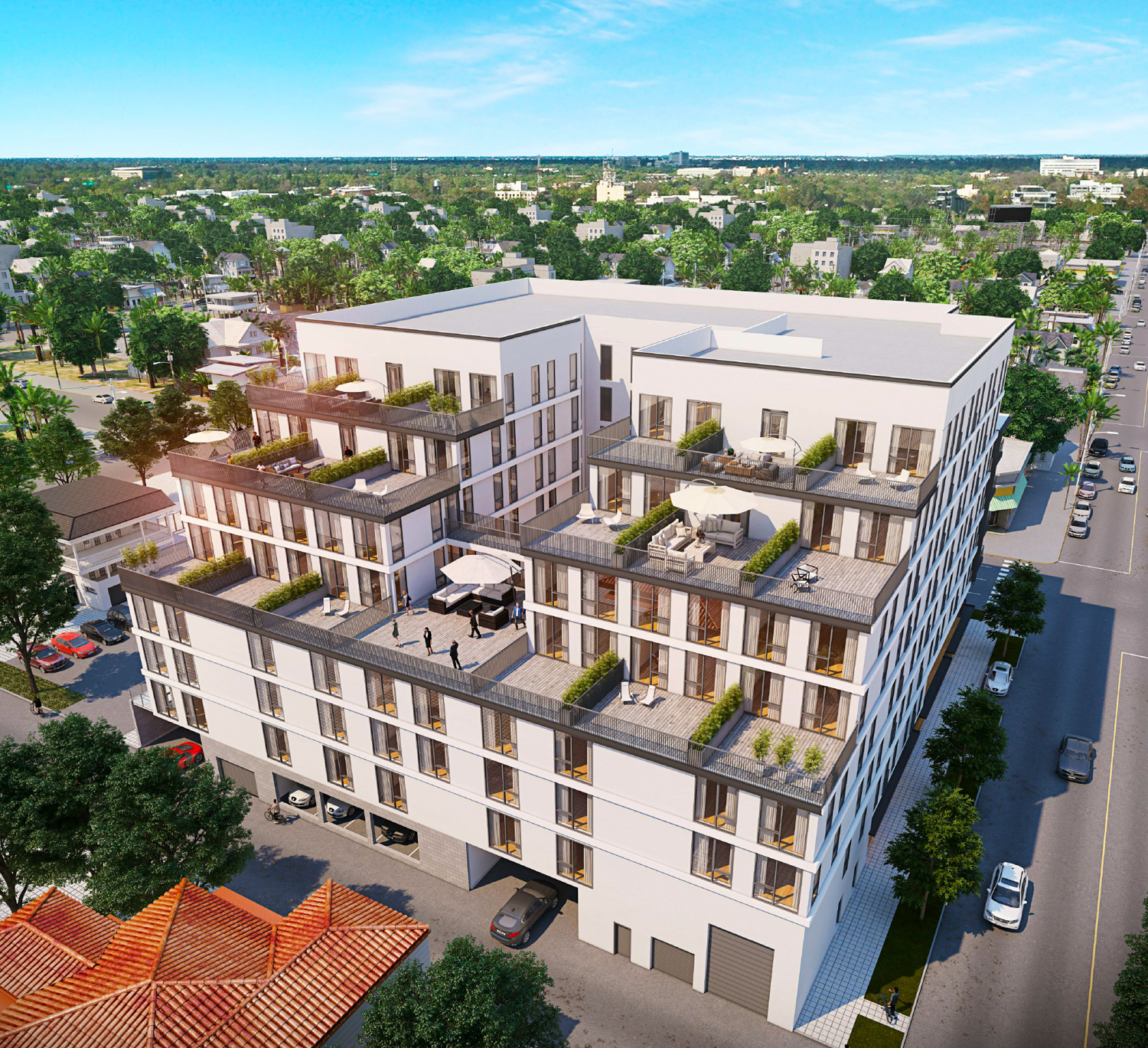 Cascade at 1705 I Street isometric view, design by HRGA Architecture