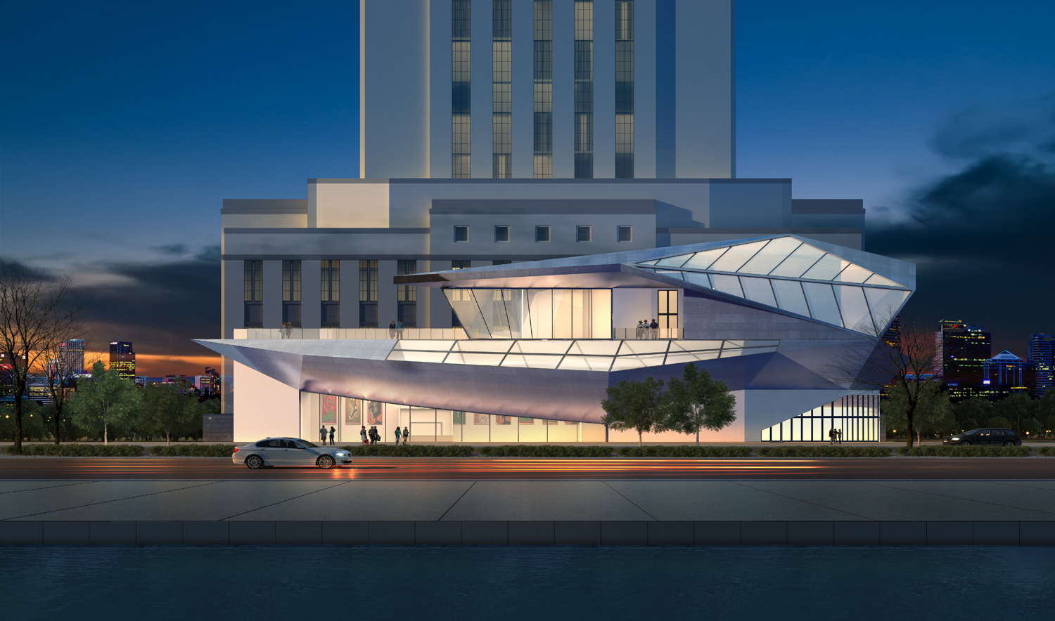 Museum of Jazz and Art at 1310 Oak Street, rendering by Allen Architectural Engineer