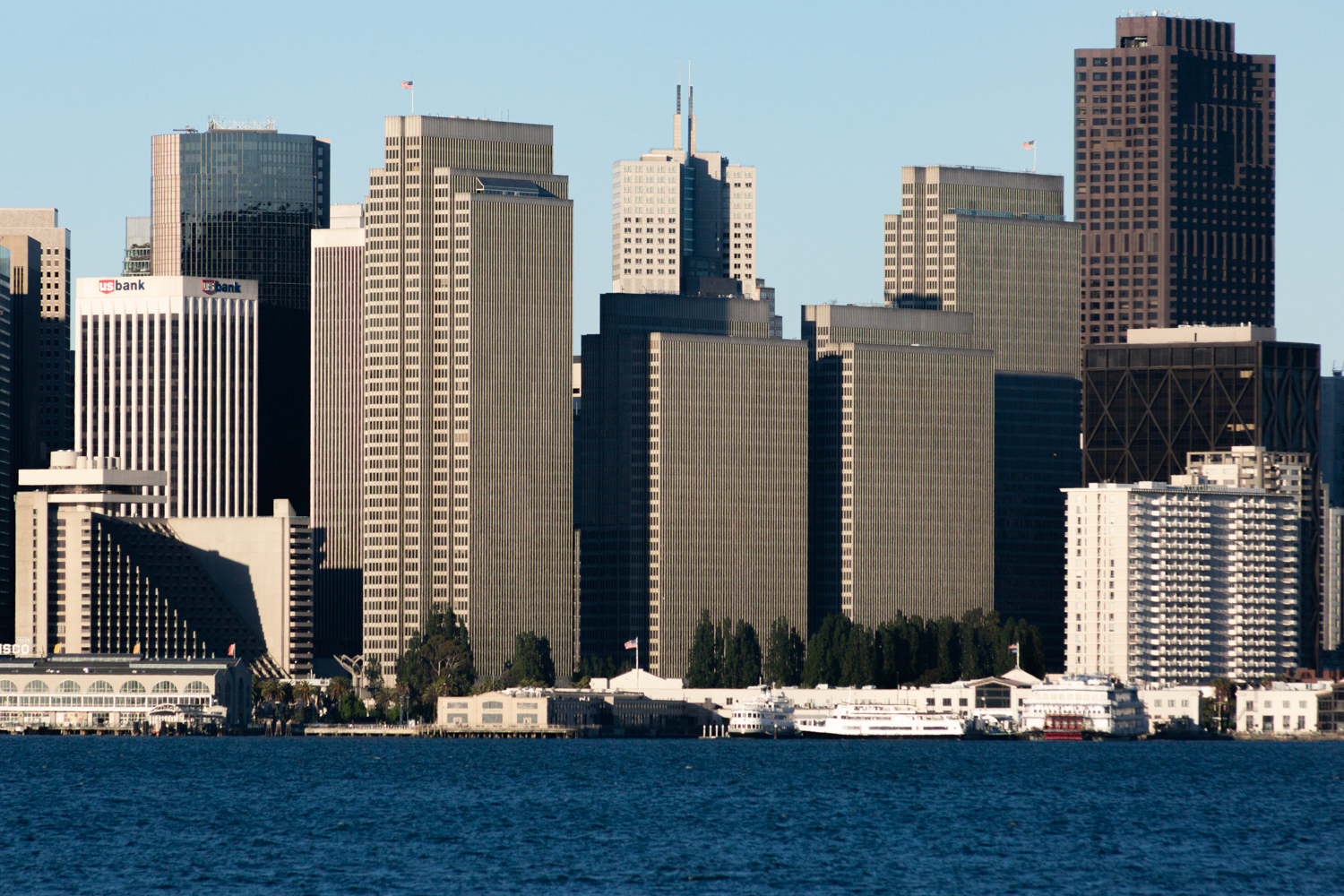 The Embarcadero Center viewed from Treasure Island, image by Andrew Campbell Nelson