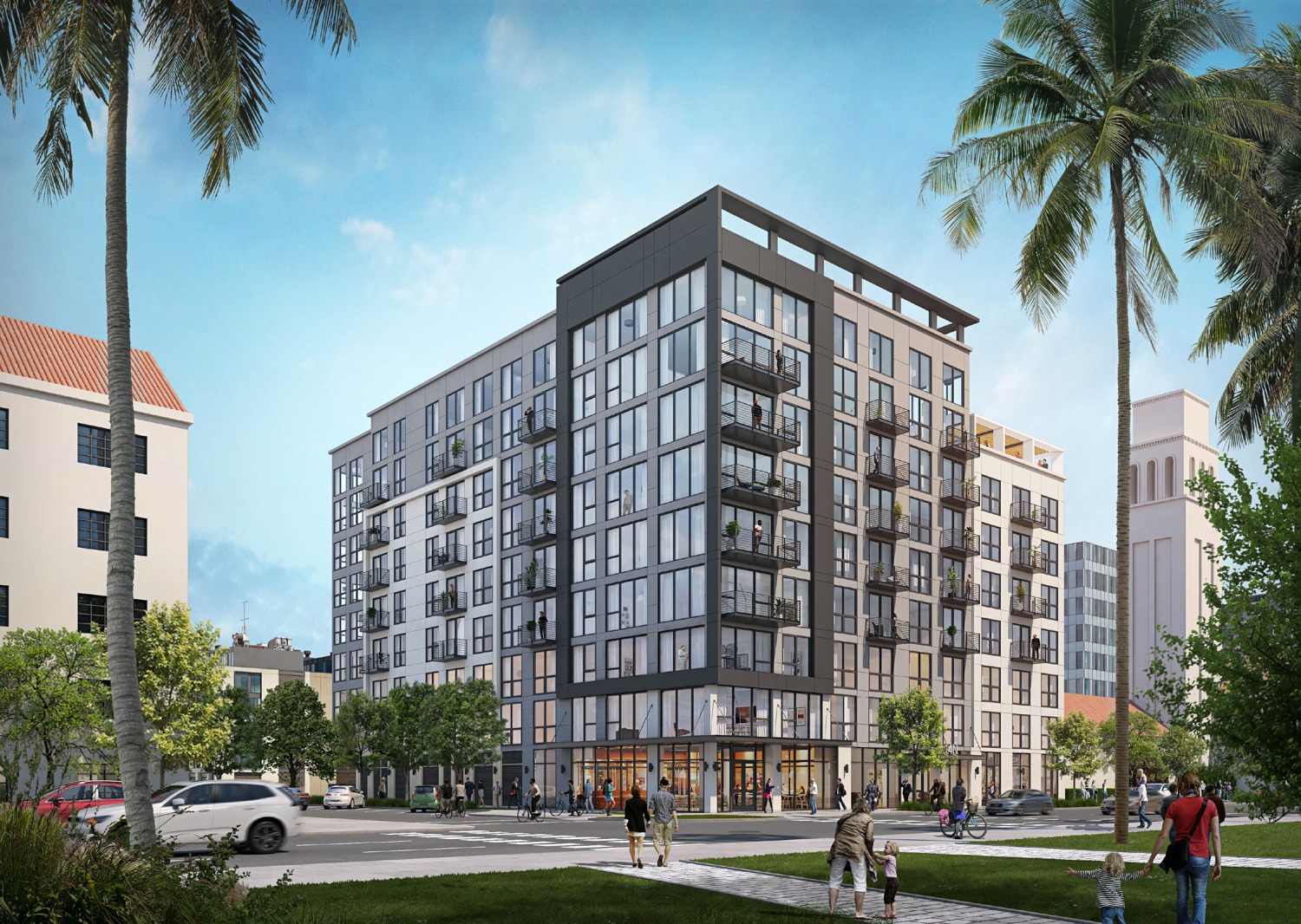 The Warren at 1330 N Street, rendering by HRGA Architecture circa April 2021