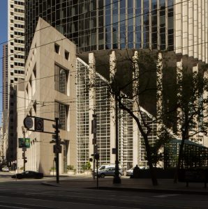 101 California Street base view from Market Street, image by Andrew Campbell Nelson