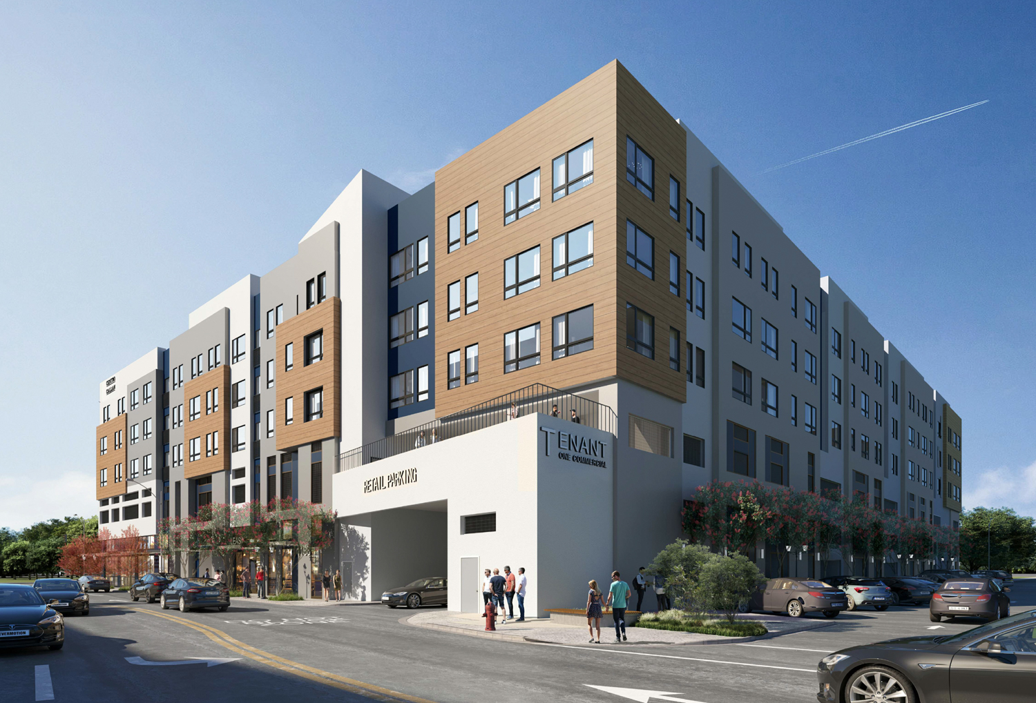 1188 East 14th Street at the intersection with Callan Avenue and Hyde Street, rendering by BDE Architecture
