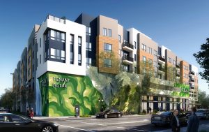 1188 East 14th Street at the intersection with Chumalia, rendering by BDE Architecture