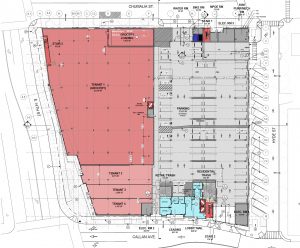 1188 East 14th Street ground-level floor plan, elevation by BDE Architecture
