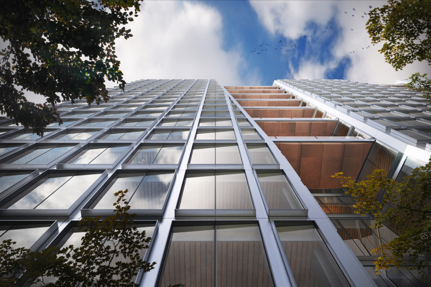 200 Park Avenue pedestrian view looking up, image from Jay Paul Company
