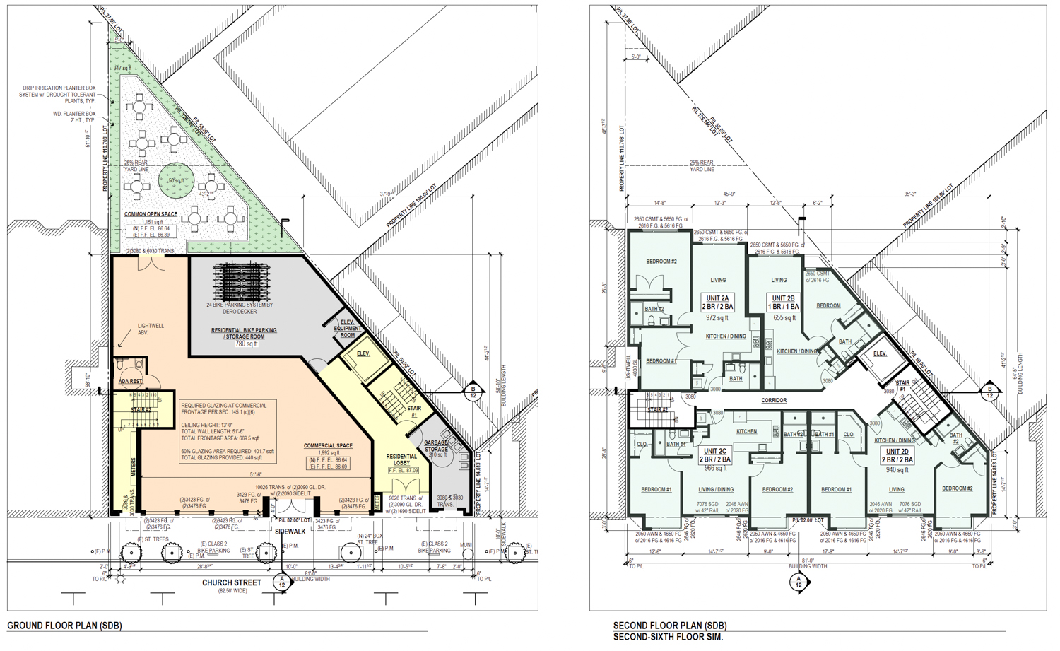 240-250 Church Street floor plan, design by Schaub Ly Architects