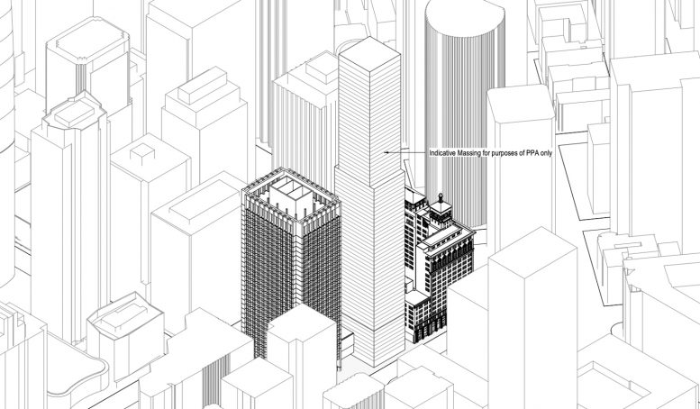 50 Main Street preliminary elevation, illustration by Foster and Partners