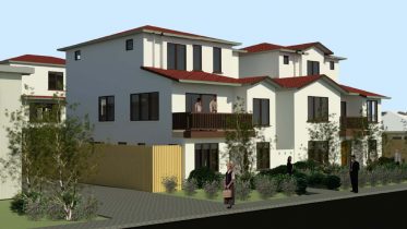 972 Elm Street Villas project seen from Elm Street, rendering by Fahed Habayeb Planning