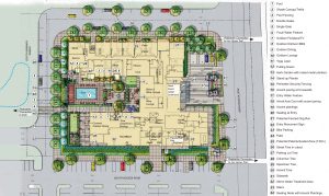 Belmont Village Senior Housing at Bishop Ranch 1A floor plan, design by HKIT Architects