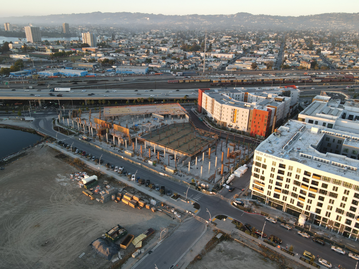 Brooklyn Basin Parcel G construction update, aerial image