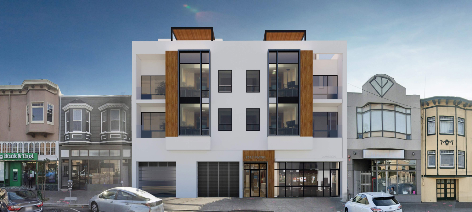 2513 Irving Street front view, design by LPAS Architecture + Design