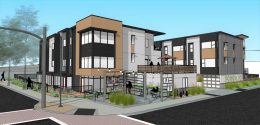 3458 Mount Diablo Boulevard overall corner view, rendering by Coast Architecture and Design