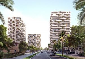 420 South 2nd and 3rd Street street view, rendering by RMW Architecture