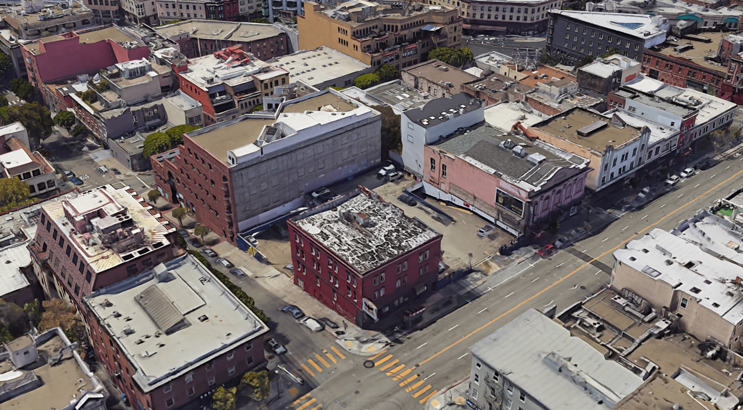 425 Broadway in its existing condition, image via Google Satellite