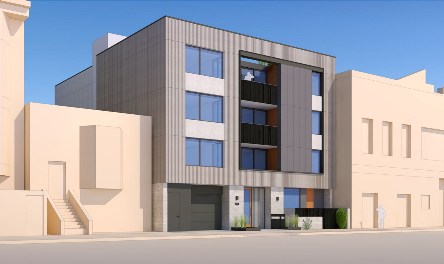Older more modernist design of 733 Treat Avenue, rendering by SIA Consulting