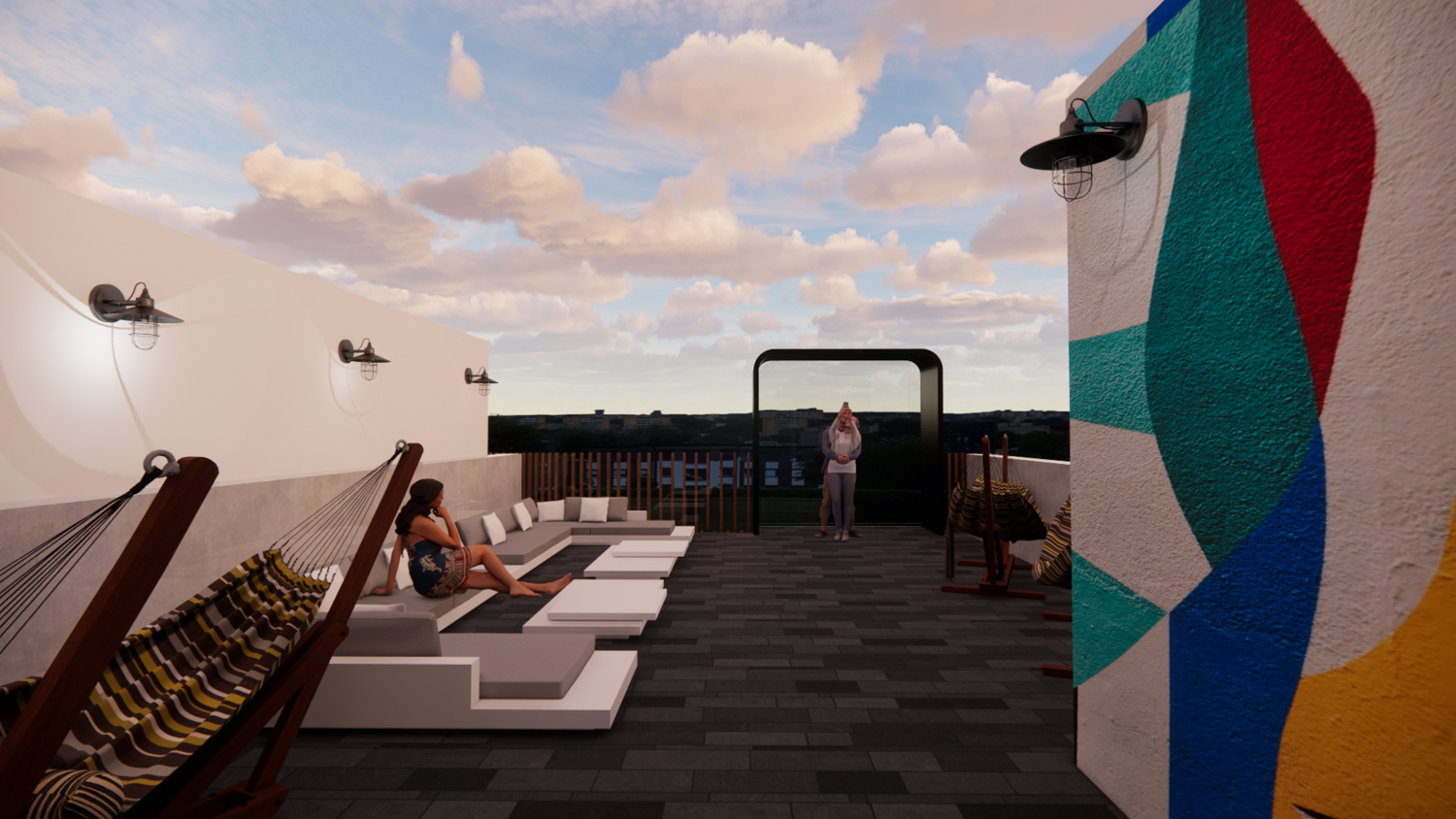 12 Mint Plaza rooftop deck, rendering by Prime Design