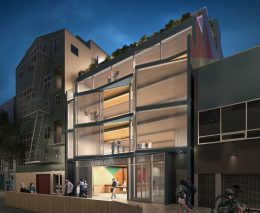 212 Ritch Street evening view, rendering by Y.A. Studio