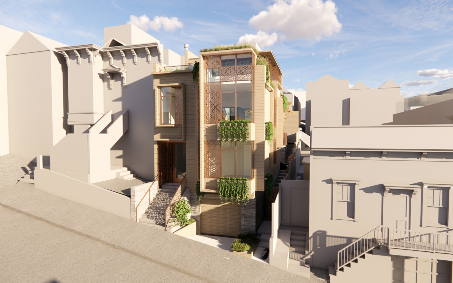 315 Rutledge Street front facade view, rendering by DOES Architecture