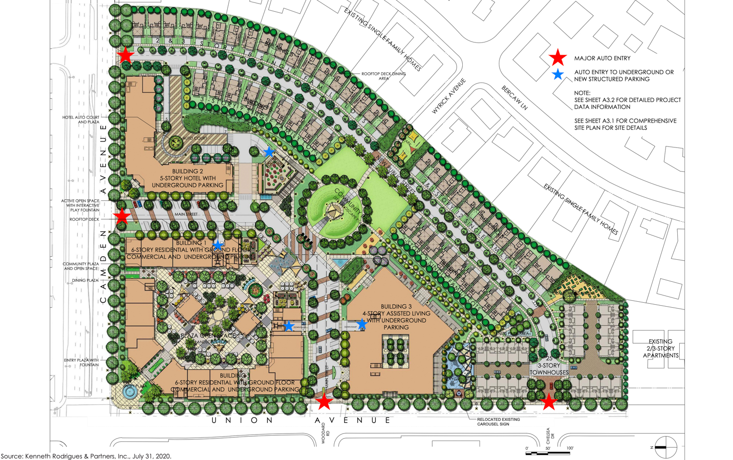 Cambrian Park Village conceptual site map, illustration by Kenneth Rodrigues & Partners