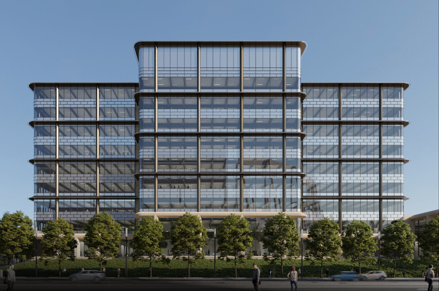 Related Santa Clara Block 5A office building, rendering via Gensler design by Foster and Partners